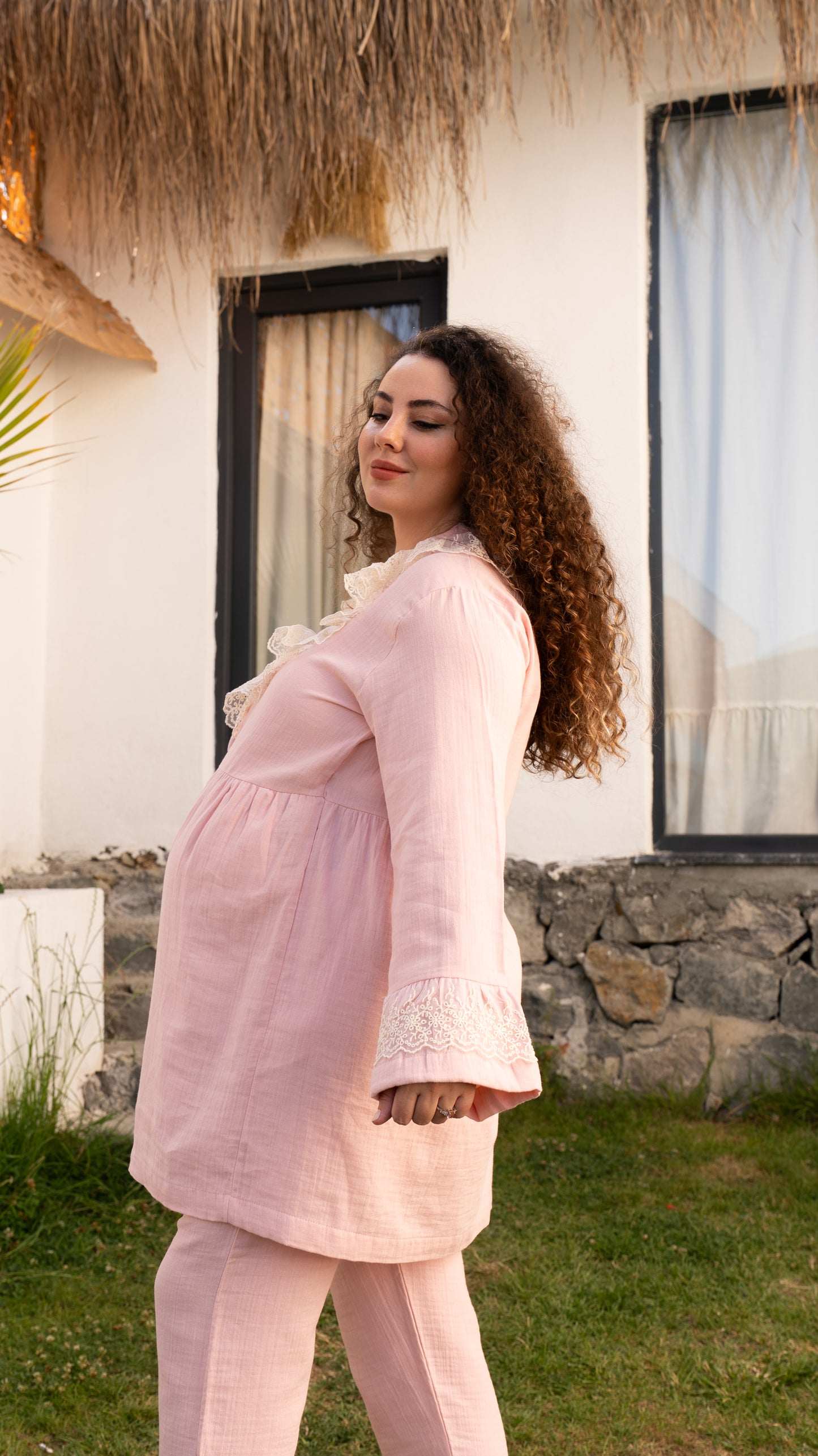 Pijama Takımı | Lohusa Takımı | Pudra | Princess Serisi