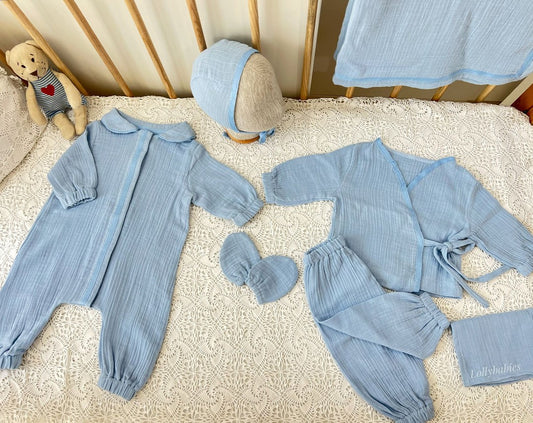 7'li Mavi Bebek Set