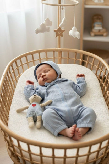 Erkek Bebek Tulum 3'lü Set | Bebe Mavi | Yenidoğan & Bebek Giyim